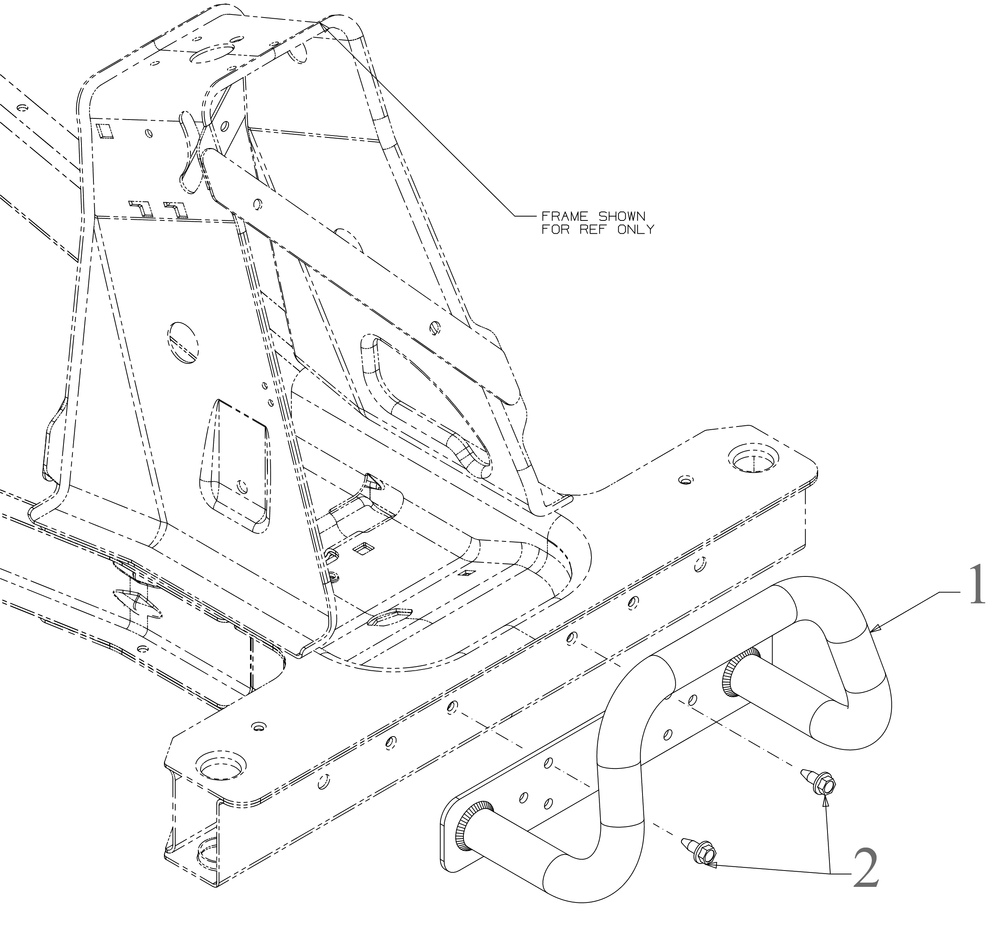 Bumper Diagram and Parts List for CC30E (33BA27JDB10)(2023) Cub Cadet Lawn Tractor Accessories